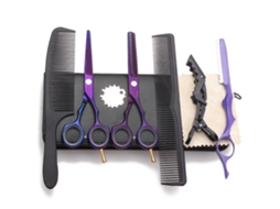 Conjunto de Tesouras de Corte de Cabelo de 5,5 Polegadas Tesouras de Desbaste/Texturização para Cabeleireiro Ou Uso Doméstico JEDBESETZT