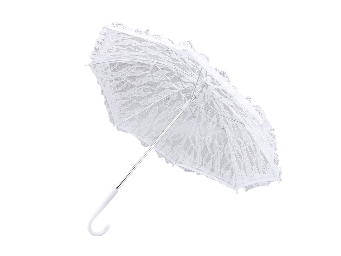 Guarda Sol De Renda Branca Elegante J Para Decoração De Casamento