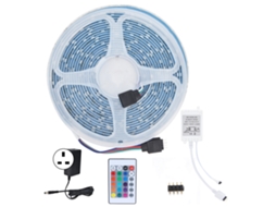 2026 kit de Tira Led Rgb de 5m/16.4ft Con 300 Leds Y Control Remoto de 24 Teclas Impermeable para Hogar, Plug Uk 100 240v
