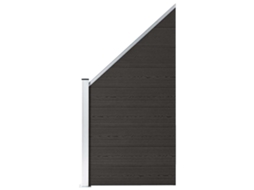 Vidaxl Painel De Vedação Wpc 95x(105-180) Cm Preto