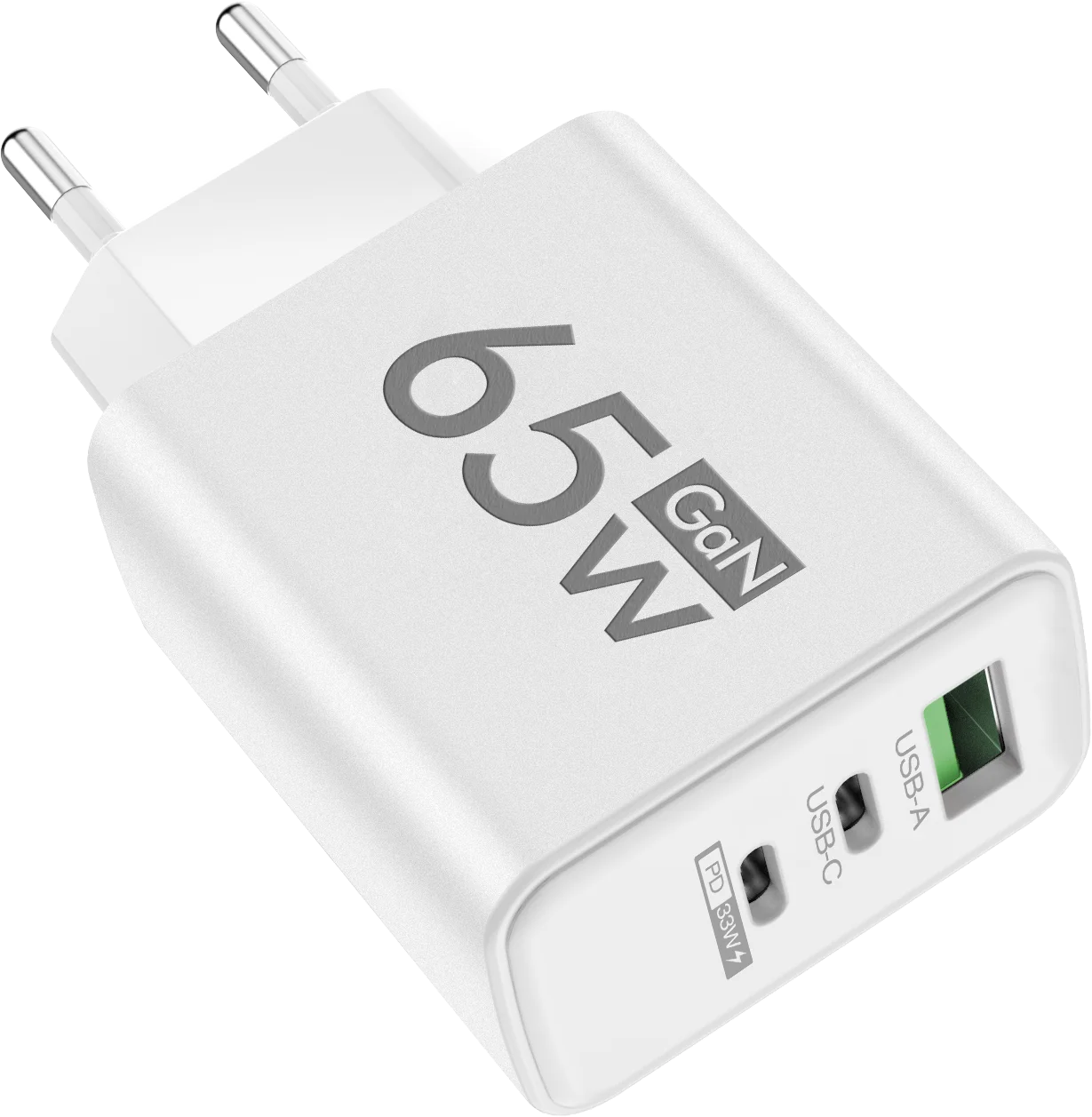 Carregador Usb De 65 W Com Carga Rápida Quick Charger 3.0, Viagens, Compatível Com Iphone 15, Compatível Com Os Padrões Ue E Eua