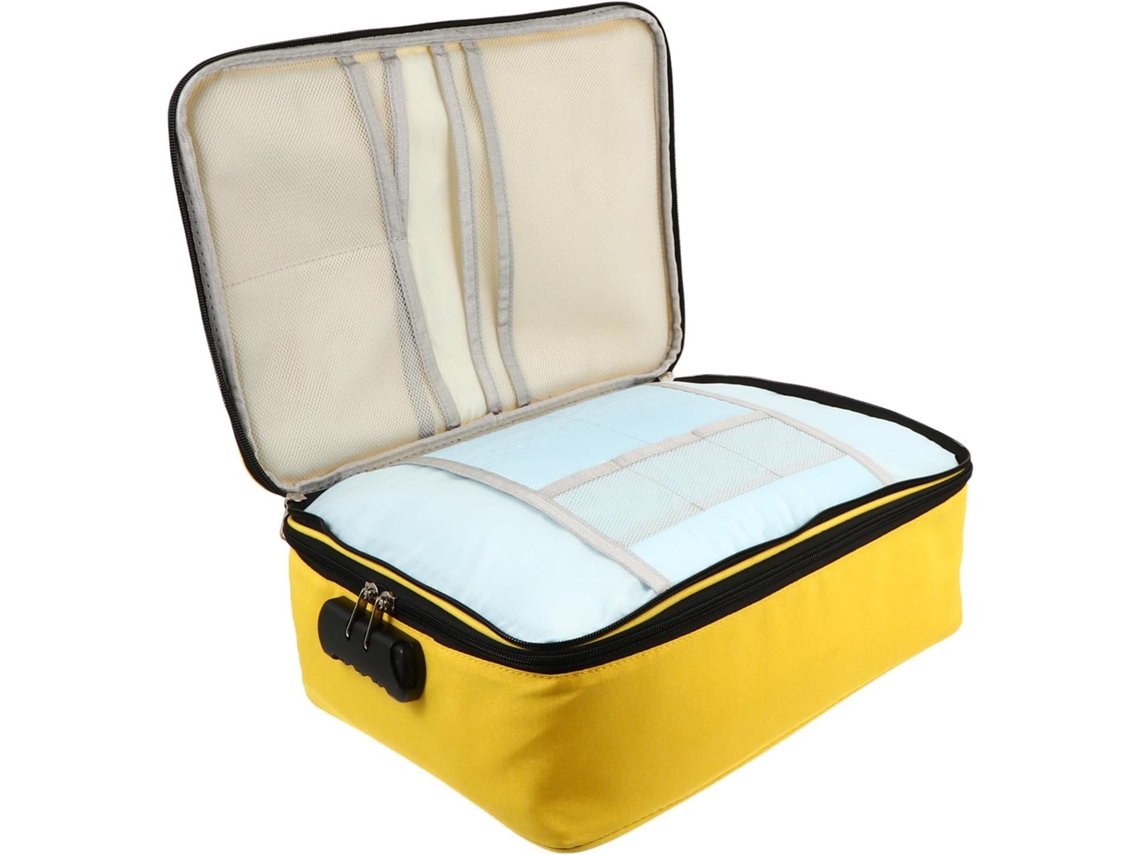 Bolsa Multifuncional Com Fechadura De Combinação Dupla E Grande Capacidade, Feita De Tecido Resistente.