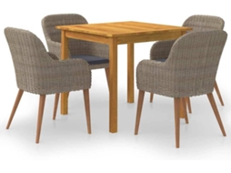 Dining Set, Dining Sets Vidaxl Marrom Madeira De Acácia (n/a)