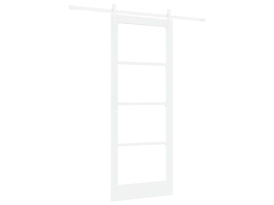 Conjunto 1 Porta Deslizante Vidaxl Branco Madeira De Pinho Maciça (83 X 211 Cm)