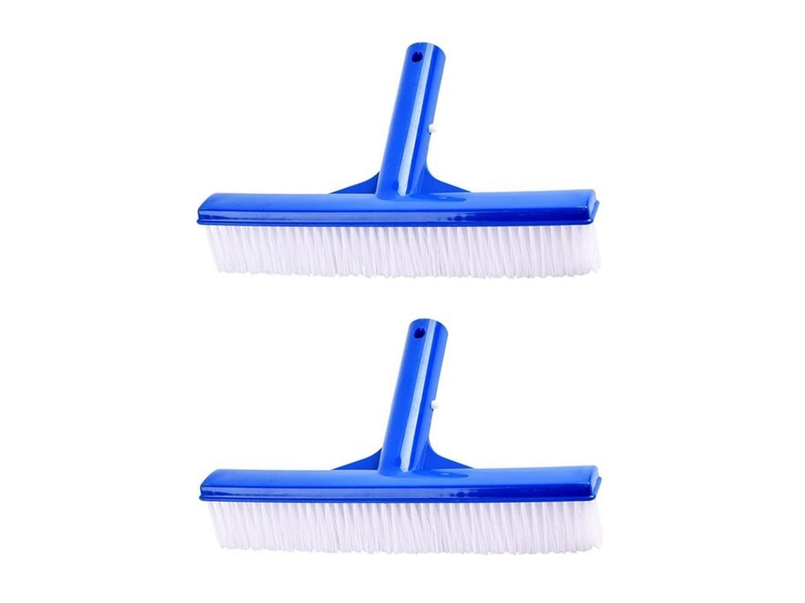 2 escovas de plástico para piscina, para limpeza de paredes, fundos e barreiras, compatíveis com cabos telescópicos.