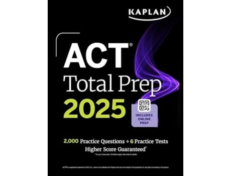 Livro ACT Total Prep 2025 Includes 2,000 Practice Questions 6 Practice Tests de Kaplan Test Prep (Inglês)