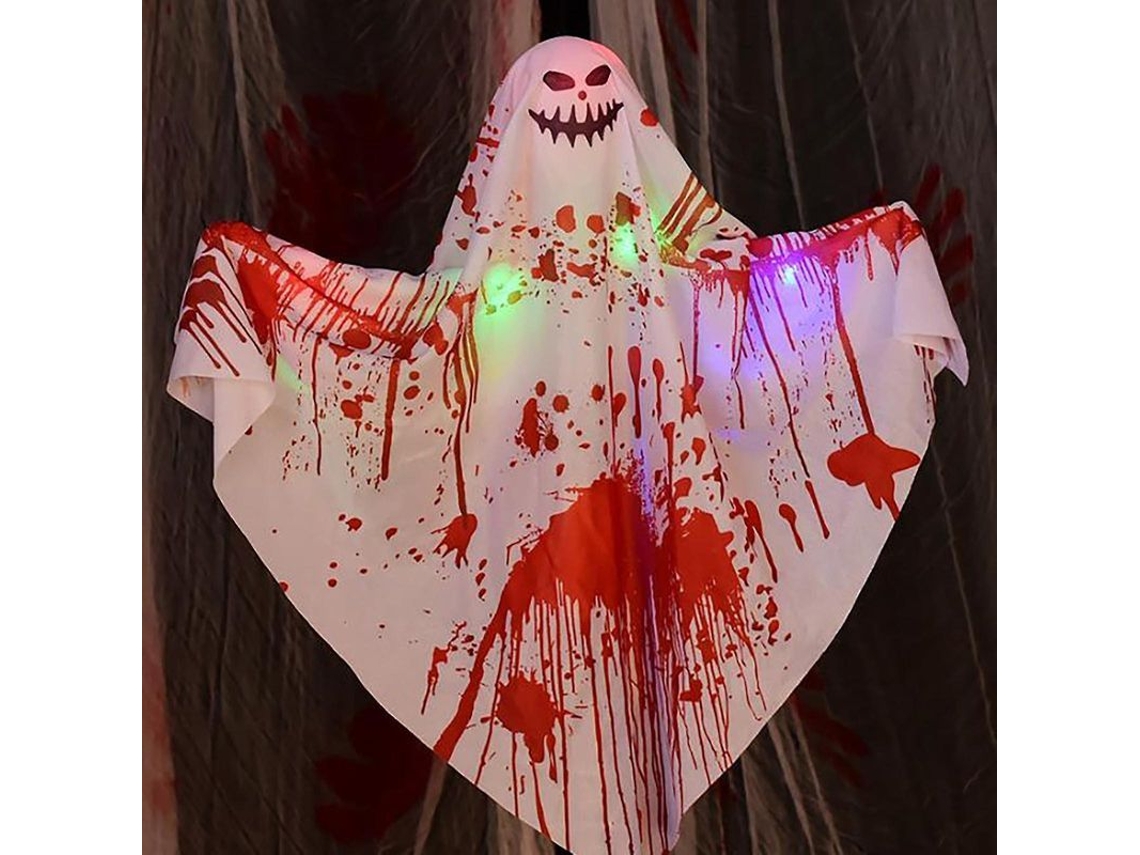 Decoração De Halloween: Fantasma Pendurado Com Sangue E Luz Para Cena De Horror Em Festa A