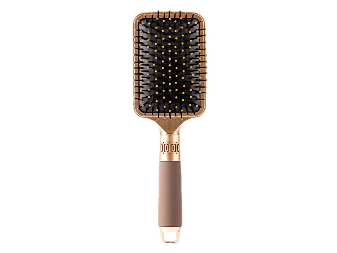 Pente De Massagem Com Amortecedor De Ar Nylon Agulha Paddle Para Cabelo Liso Ou Cacheado Uso Doméstico Portátil