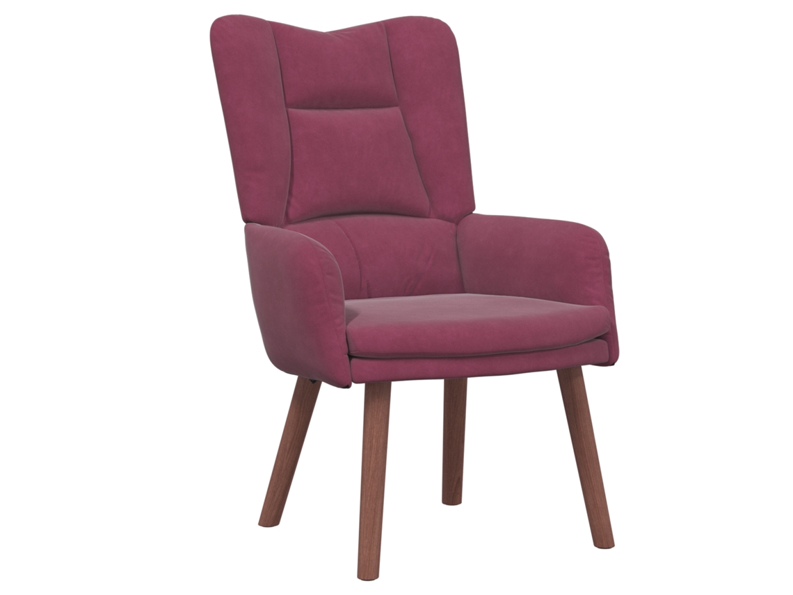 Conjunto 1 Poltrona Moderna Vidaxl Vermelho Veludo (63 X 67 X 94 Cm)