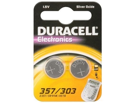 ALPEXE® Button Cell Óxido de Prata 1 Pç Blister Sr 44 357- 303 Duracell 2Bl