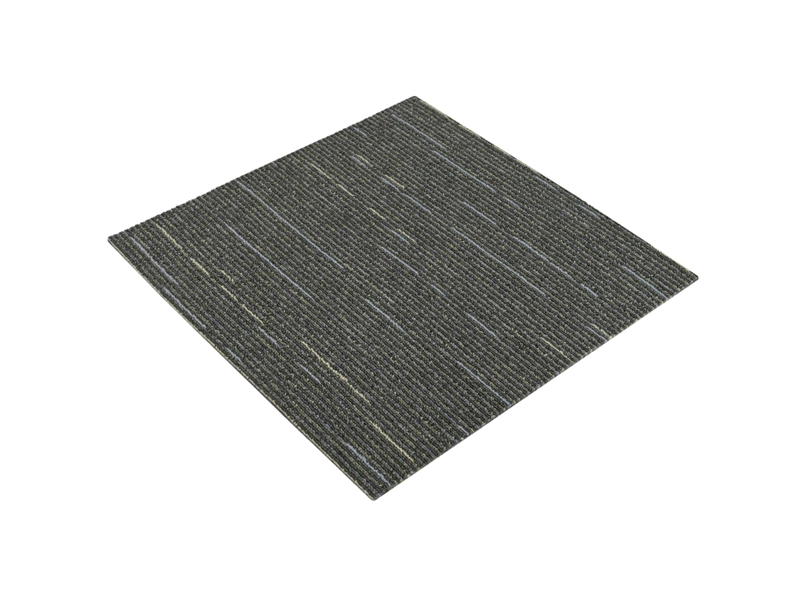 Vidaxl Azulejo De Carpete Listrado Verde Claro 50 X 50 Cm 36 Pcs