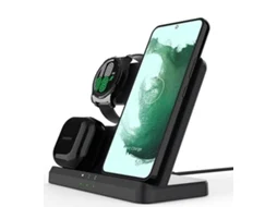 Carregador Sem Fio Samsung 3 em 1 Estação de Carregamento Galaxy Watch Charger Compatível com Samsung S24 Ultra Plus S23 S22 S21 S20 Z Fold IKIKSO