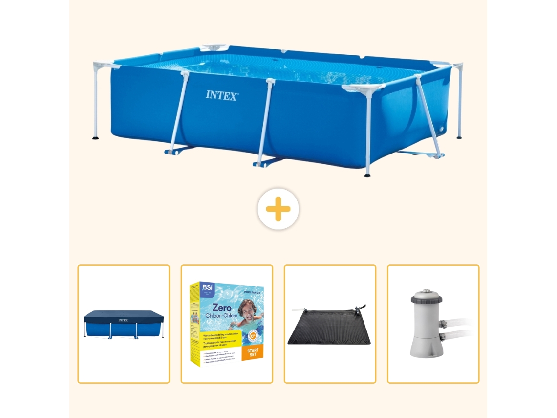 Intex Piscina Com Estrutura Retangular - 300x200x75 Cm - 5-peças S60
