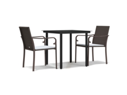 Garden Dining Set, Garden Dining Sets Vidaxl Marrom Rattan / Vime (80 Cm Table Length)