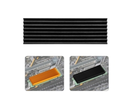 Cooler Radiador Dissipador De Calor Com Aletas De Resfriamento Para Ssd M.2 Pcie 2280 Para Desktop Preto