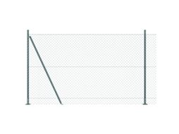 Conjunto 1 Poste De Cerca Vidaxl Verde Aço (10 X 1,6 M)