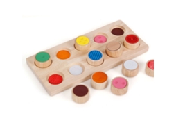 Primerox tabuleiro de Memória com Toque Madeira Jogo de Combinação Brincadeira Educativa para Crianças