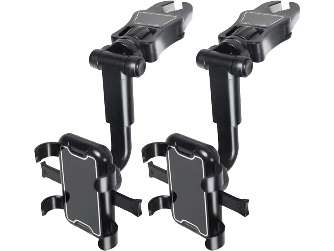 Suporte Para Celular Veicular Com Clipe, Pacote Com 2 Unidades, Suporte Giratório 360° E Retrátil, Compatível