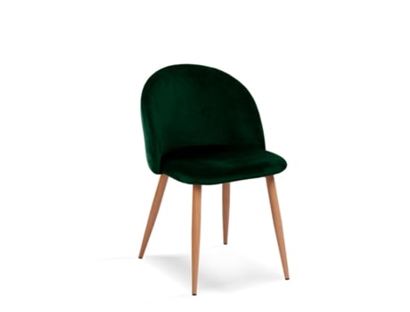 Conjunto de 4 Cadeiras de Jantar Estilo Vintage Cor Verde Garrafa Modelo Mercedes FURNITURE STYLE