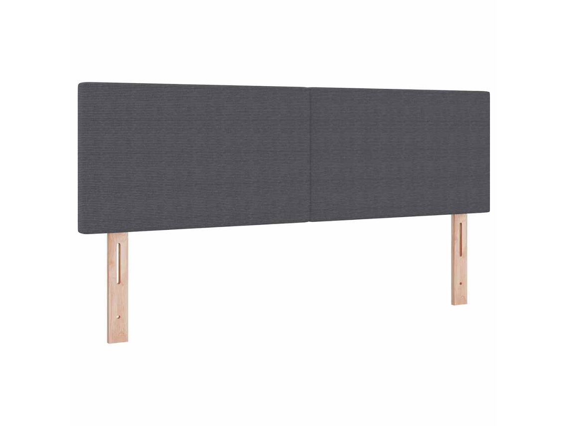 Cabeceira | Painel De Cama Cinza Escuro 144 Cm Tecido De Veludo Cotele