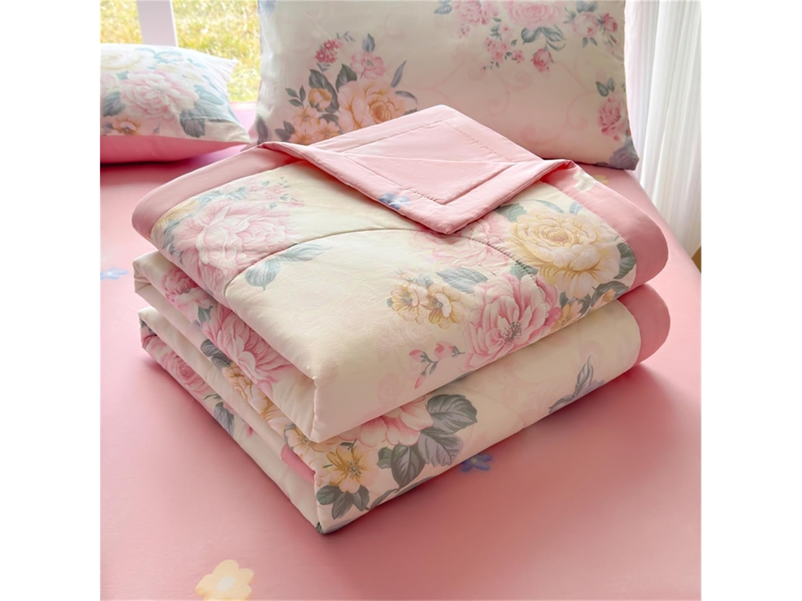 Colcha Acolchoada Fansu 3 5 Tog Capa de Cama Manta para Ar Condicionado Enchimento Algodão Sofá com Estampa Fl