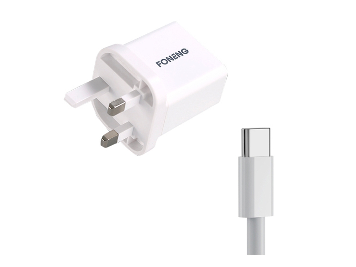 Carregador FONENG Uk 2X Usb 2.4A + Cabo Micro Usb