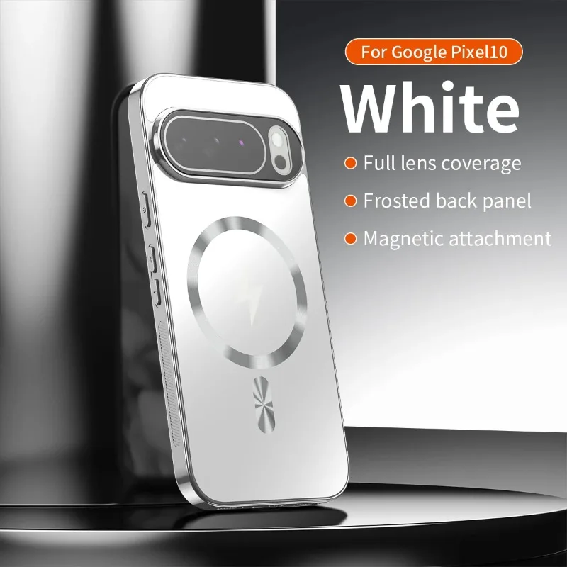 Capa Magnética Para Celular (google Pixel 8a Branco), Com Acabamento Nano Fosco E Resistente A Impactos.