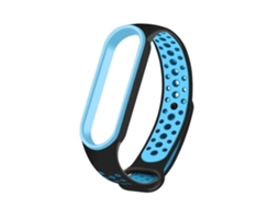 Pulseira De Relógio Lurelia Para Xiaomi Mi Band 3/4 Em Silicone Bicolor Azul Escuro
