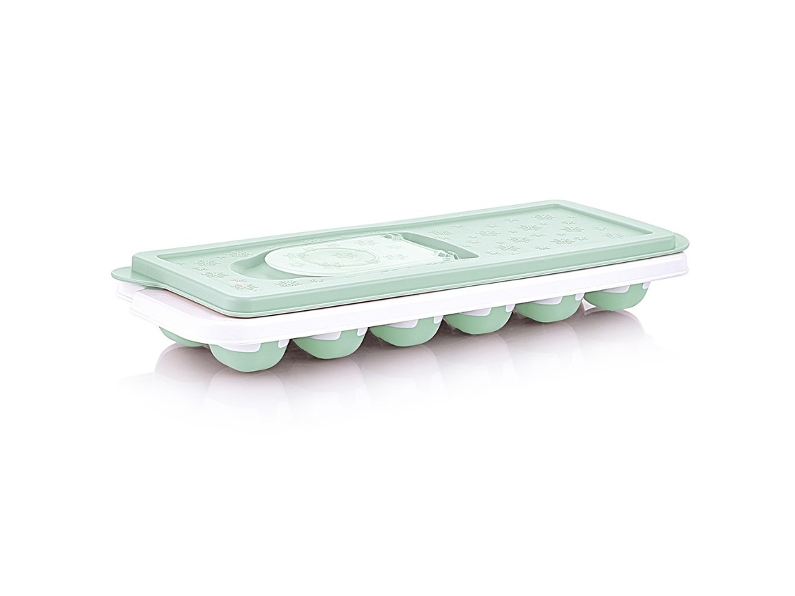 Forma De Gelo Com Tampa Para 12 Cubos Individuais