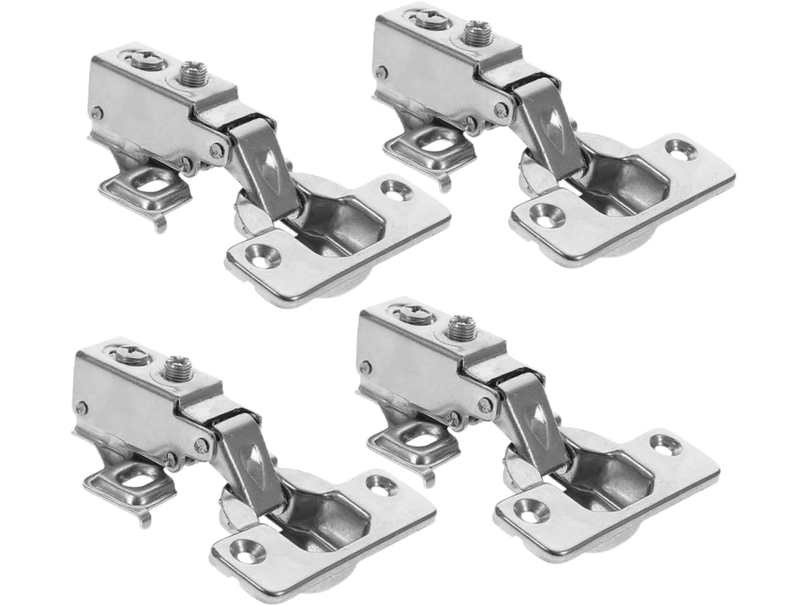 Conjunto De 4 Aço Com Braço Curto Para Portas Armários Canto, Suave.