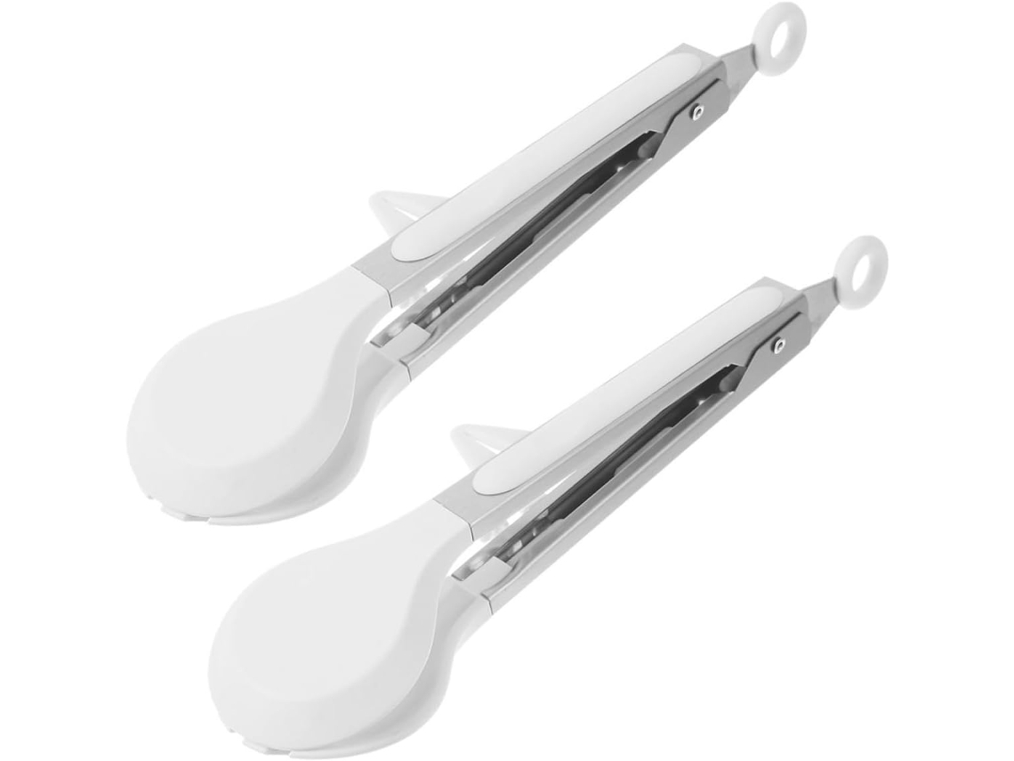 Pinças Para Sobremesa Hemoton De 2 Peças Buffet, Pinça Portátil E Versátil Para Salada, Feita De Material Atóxico E