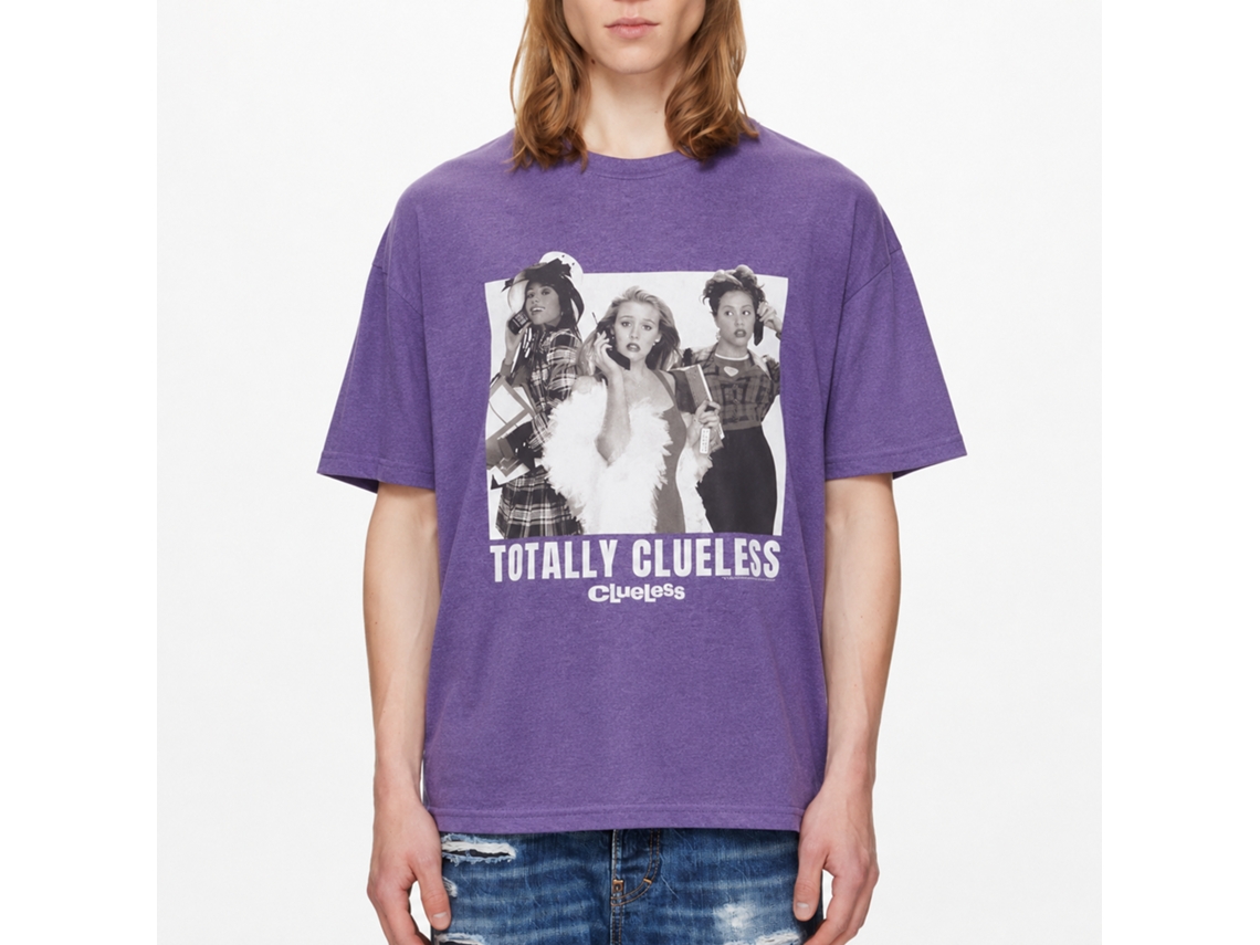Rockinstone Clueless Totally Clueless Purple Heather T-shirt Size:xxl