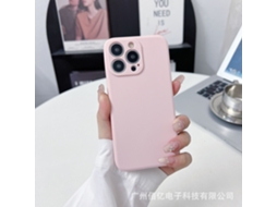Capa Para Iphone 17 Em Tom Areia, Estilo Cubo Com Bordas Retas, Resistente A Impactos E Cor Sólida.