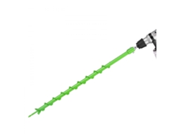 Broca De Jardim Helicoidal 4x79cm Com Adaptador 20mm Para Perfuração De Solo Tekmaquinas