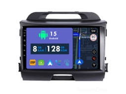 Auto Rádio Carro Bluetooth Autoradio 8GB RAM 128G ROM CarPlay Navegação GPS Ecrã Táctil RoverOne para Kia Sportage 3 SL 2010-2016  