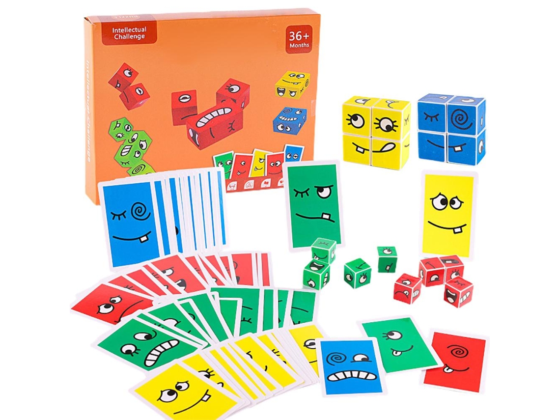 Mali brinquedo Educacional de Cubos de Madeira Puzzle para Crianças com Treinamento de Pensamento 3d