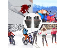 Cinza-escuras tengoo Luvas Aquecidas 1 Par Tricô Sem Dedos Confortáveis Inverno Interno Externo