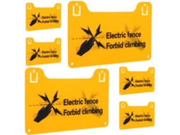 Placas De Aviso Para Cerca Elétrica, 6 Peças, Pvc Amarelo |