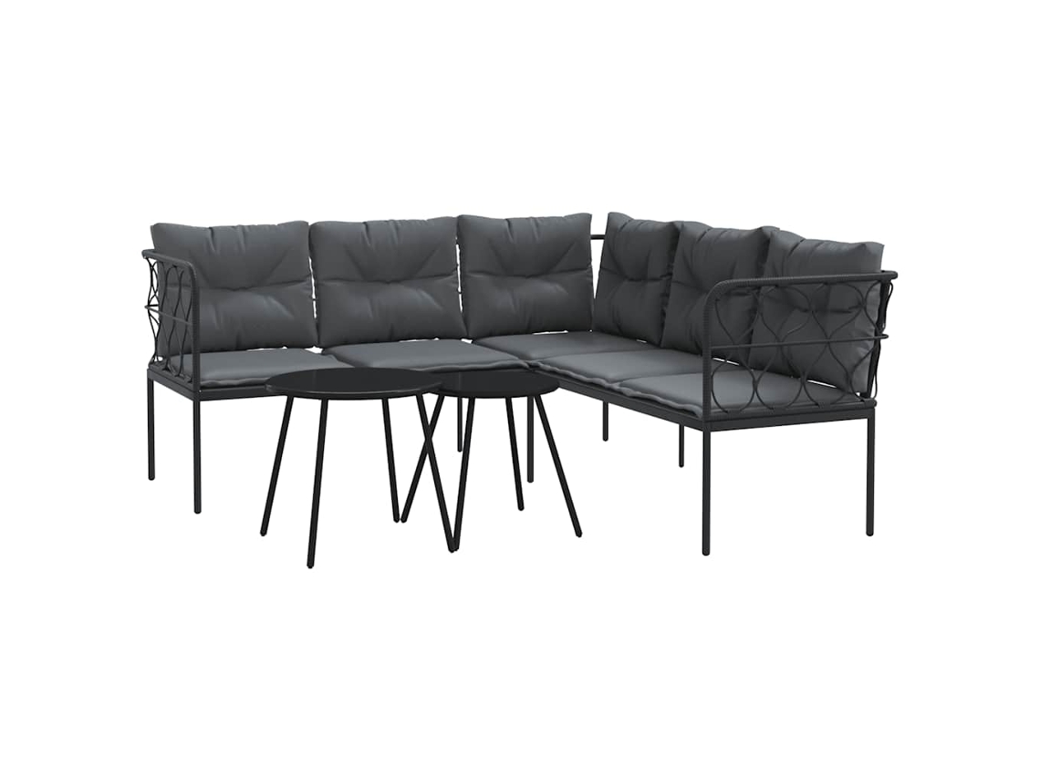 Sofa Set, Sofa Sets Vidaxl Preto Aço (n/a)