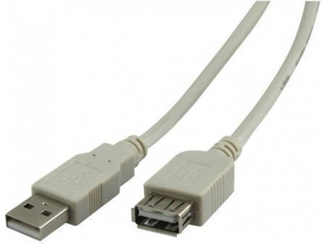 Cabo de Dados WAYTEX (USB A - 60 cm - Bege)