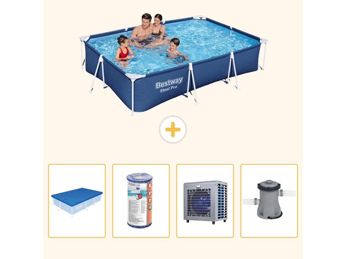 Bestway Piscina Bestway Steel Pro Retangular - 300x201x66 Cm - 5-peças S29