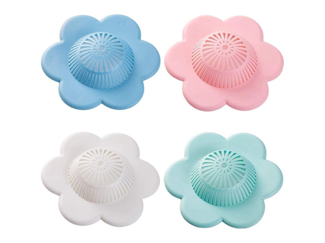 2026 protector de Drenaje de Silicona para Cebolla de Pelo, 4 Piezas para Bañera Y Regadera