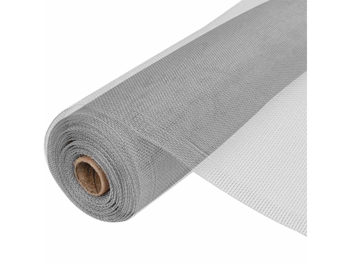 Vidaxl Rede Mosquiteira Em Alumínio 100x1000 Cm Prateado