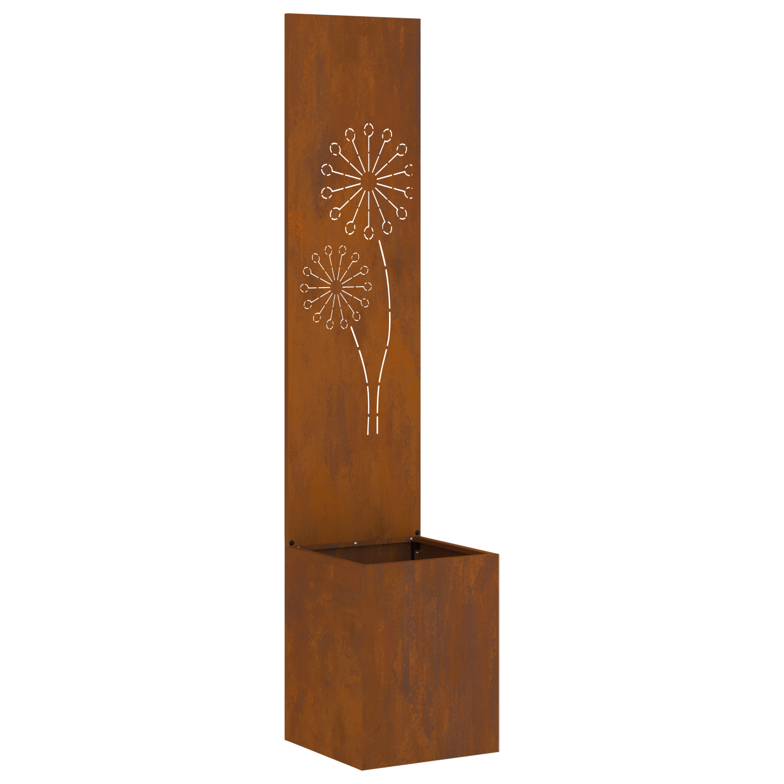 Conjunto 1 Tela De Jardim Vidaxl Castanho Aço (32 X 32 X 150 Cm)