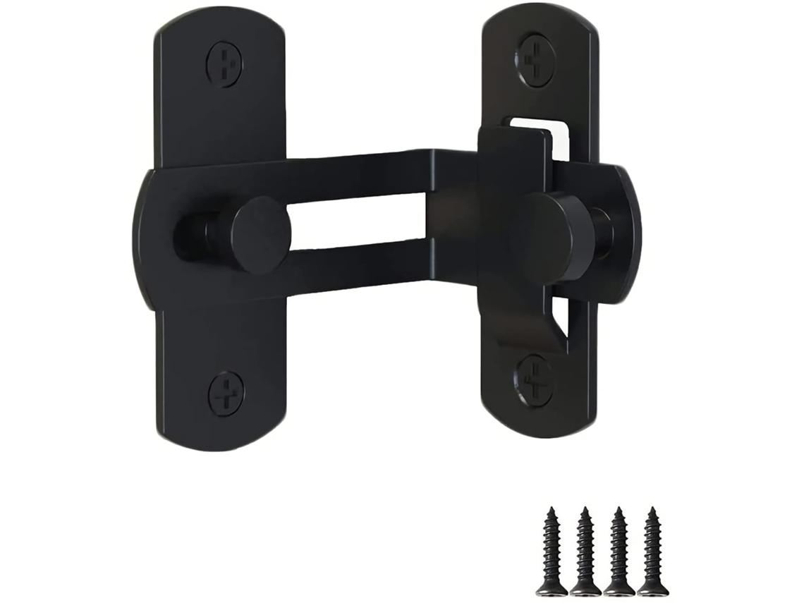 Trinco Angular em Aço Inoxidável 90° para Portas e Janelas de Celeiro.