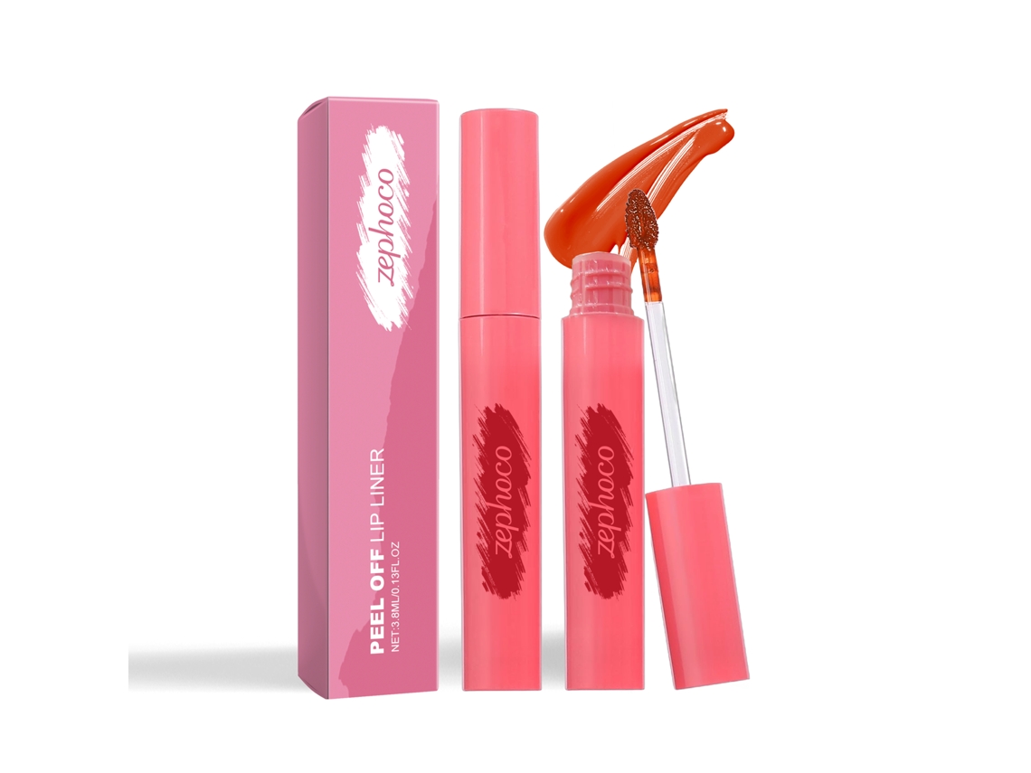 Batom Matte Laranja Vermelho Removível