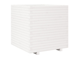Garden Planter, Garden Planters Vidaxl Branco Madeira De Pinho (70 X 70 X 72 Cm)