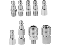 Conjunto De 10 Conexões Metálicas De Engate Rápido Para Tubos E Adaptadores