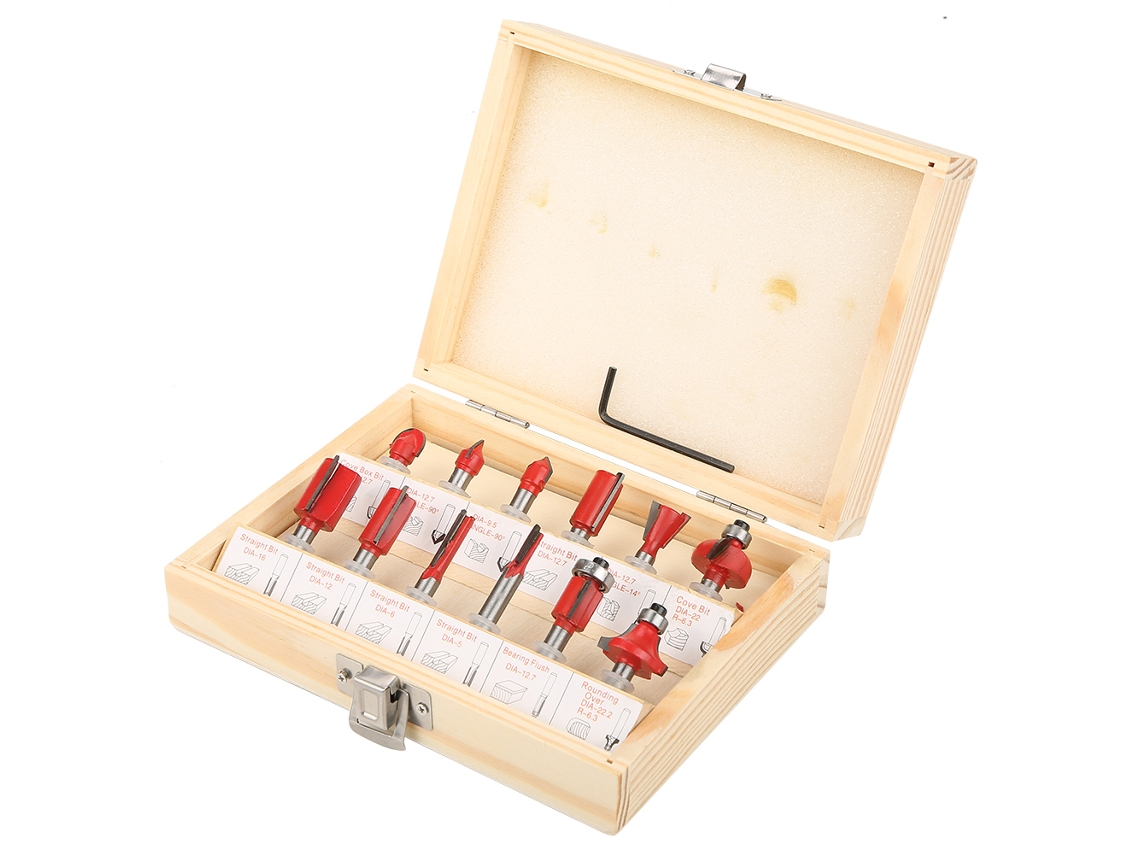 Conjunto De 12 Soquetes Em Aço Carbono Laxiscreed Para Carpintaria E Fresagem