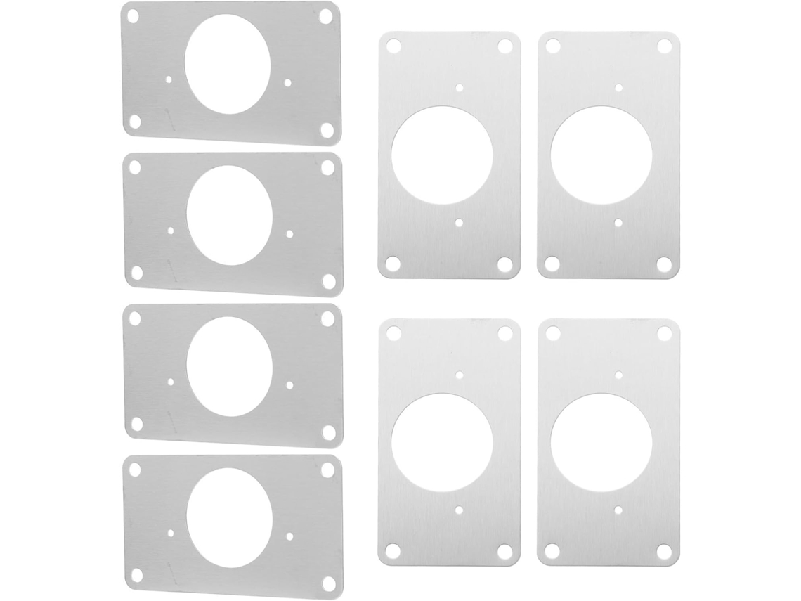 Conjunto De 8 Placas Reparo Dobradiças Aço Inoxidável Para Portas E Gavetas Armários, Com Fácil Instalação